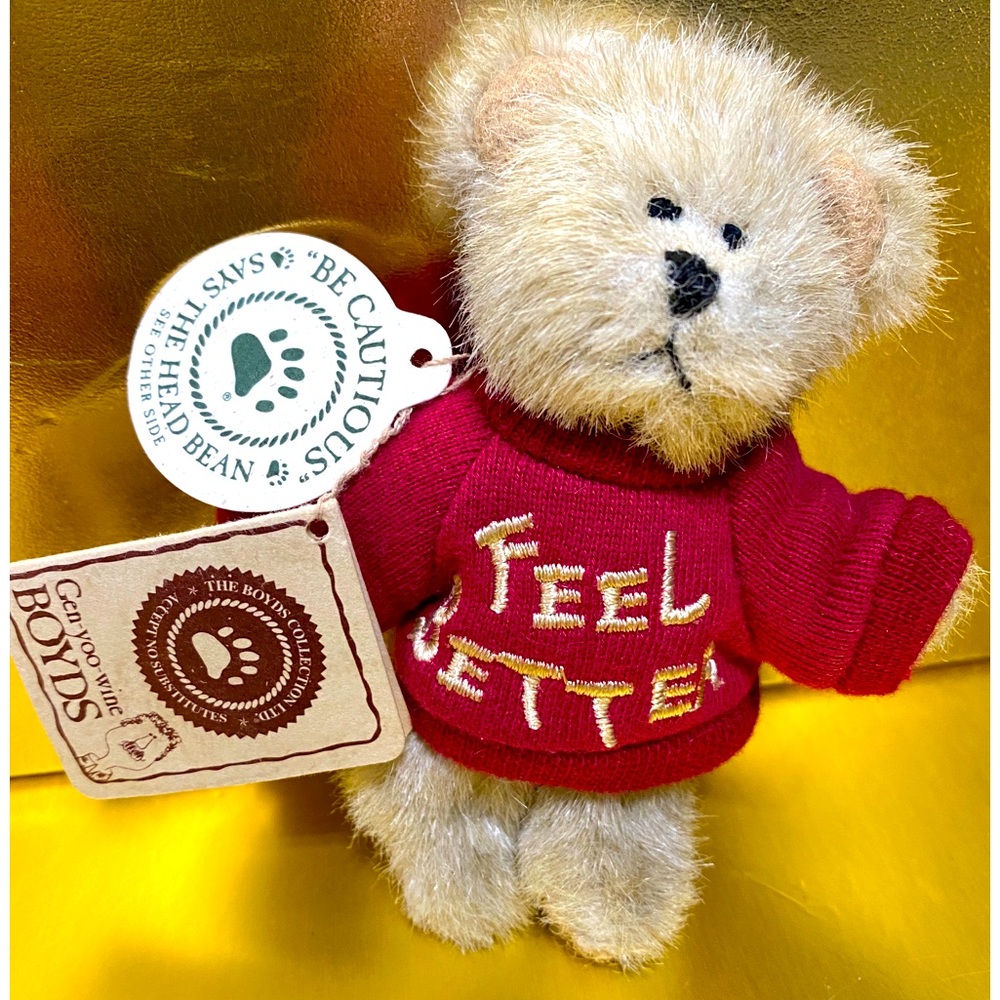 BOYDS BEARS NWT PLUSH FEEL BETTER BEAR CHIP HANDMADE THE ARCHIVE COLLECTION 4”
